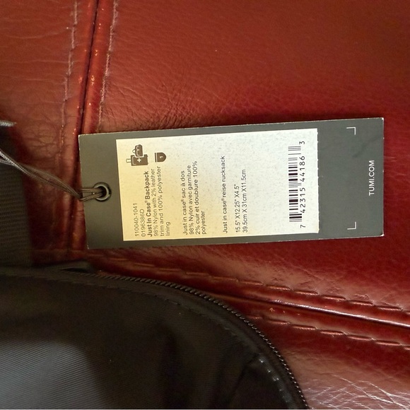 Tumi Black Backpack with Gold Accents - Picture 5 of 5